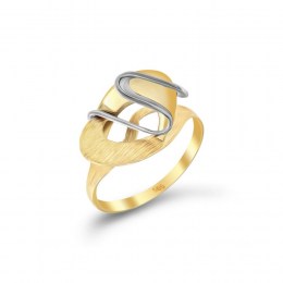 κίτρινο χρυσό γυναικείο δαχτυλίδι ζαγρέ D11400379