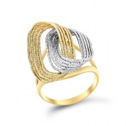 κίτρινο χρυσό γυναικείο δαχτυλίδι ζαγρέ D11400731