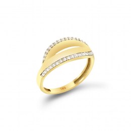 Κίτρινο χρυσό γυναικείο δαχτυλίδι ζιργκόν D11100659