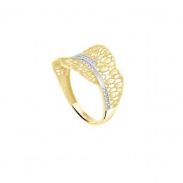 Κίτρινο χρυσό γυναικείο δαχτυλίδι ζιργκόν D11400860