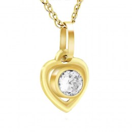 κίτρινο χρυσό γυναικείο κρεμαστό καρδιά KR11100109