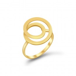 Κίτρινο χρυσό γυναικείο δαχτυλίδι λουστρέ D11100528