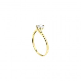 κίτρινο χρυσό μονόπετρο δαχτυλίδι ζιργκόν D11100873