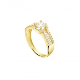 κίτρινο χρυσό μονόπετρο δαχτυλίδι ζιργκόν D11100927