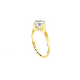 κίτρινο χρυσό μονόπετρο δαχτυλίδι ζιργκόν D11100982