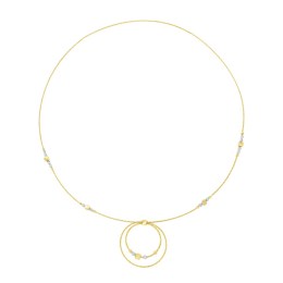 κολιέ γυναικείο κίτρινο χρυσό κύκλοι KL11400419
