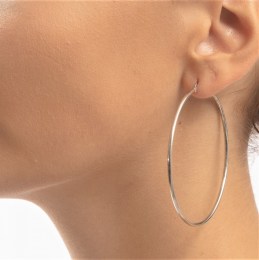 λευκόχρυσα γυναικεία σκουλαρίκια κρίκοι SK11200434(b)