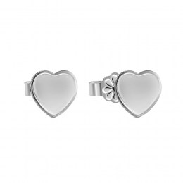 λευκόχρυσα καρφωτά σκουλαρίκια καρδιά SK11200394