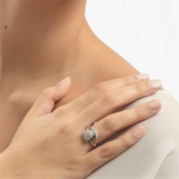 Λευκόχρυσό δαχτυλίδι γυναικείο φιόγκος D11400136(b)