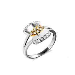 Λευκόχρυσό δαχτυλίδι γυναικείο φιόγκος D11400136