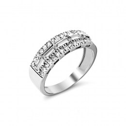 Λευκόχρυσο δαχτυλίδι γυναικείο ζιργκόν D11200024