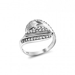 Λευκόχρυσο δαχτυλίδι γυναικείο ζιργκόν D11200074