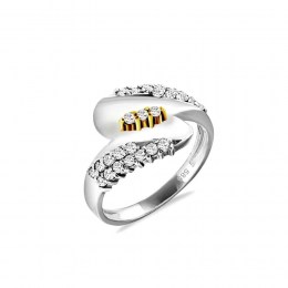 λευκόχρυσο δαχτυλίδι γυναικείο ζιργκόν D11400129