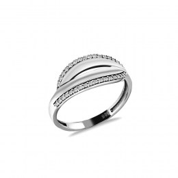 Λευκόχρυσο δαχτυλίδι γυναικείο ζιργκόν D11200170