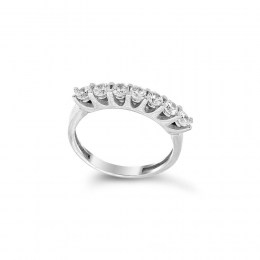 Λευκόχρυσο δαχτυλίδι μισόβερο ζιργκόν D11200836