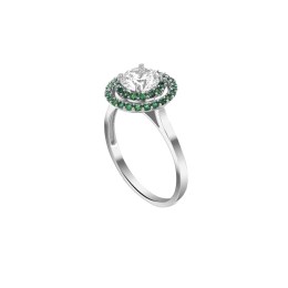 λευκόχρυσο δαχτυλίδι πράσινα ζιργκόν D11201036