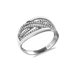 λευκόχρυσο γυναικείο δαχτυλίδι λευκά ζιργκόν D11200097