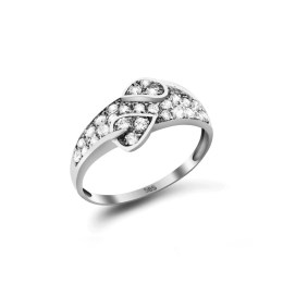 λευκόχρυσο γυναικείο δαχτυλίδι λευκά ζιργκόν D11200465