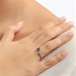 Λευκόχρυσο γυναικείο δαχτυλίδι μάτι ζιργκόν D11200096(b)