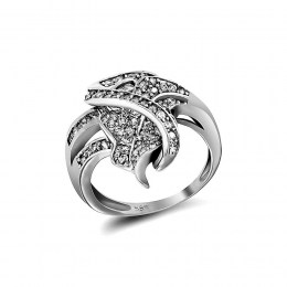 Λευκόχρυσο γυναικείο δαχτυλίδι ζιργκόν D11200049