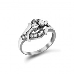 Λευκόχρυσο γυναικείο δαχτυλίδι ζιργκόν D11200461