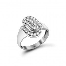 Λευκόχρυσο γυναικείο δαχτυλίδι ζιργκόν D11200473