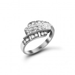 Λευκόχρυσο γυναικείο δαχτυλίδι ζιργκόν D11200476