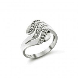 Λευκόχρυσο γυναικείο δαχτυλίδι ζιργκόν D11200052