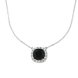 λευκόχρυσο γυναικείο κολιέ μαύρη πέτρα KL11200433