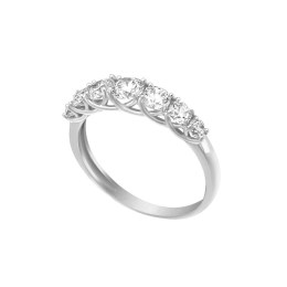 λευκόχρυσο μισόβερο δαχτυλίδι λευκά ζιργκόν D11201081