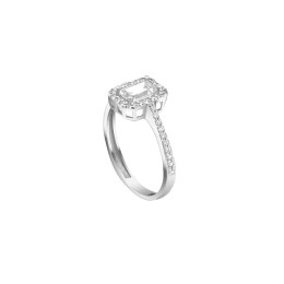 λευκόχρυσο μονόπετρο δαχτυλίδι λευκά ζιργκόν D11201031