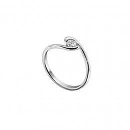 λευκόχρυσο μονόπετρο δαχτυλίδι ζιργκόν D11200858