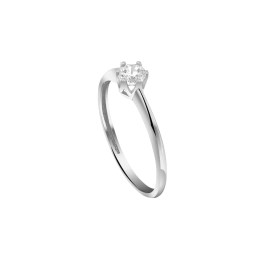 λευκόχρυσο μονόπετρο δαχτυλίδι ζιργκόν D11201047