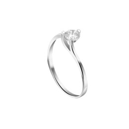 λευκόχρυσο μονόπετρο δαχτυλίδι ζιργκόν D11201050