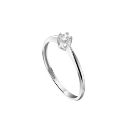λευκόχρυσο μονόπετρο δαχτυλίδι ζιργκόν D11201065
