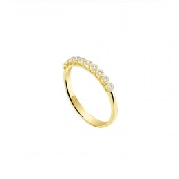 μισόβερο δαχτυλίδι κίτρινο χρυσό ζιργκόν D11100877