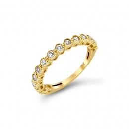 Μισόβερο κίτρινο χρυσό δαχτυλίδι ζιργκόν D11100442