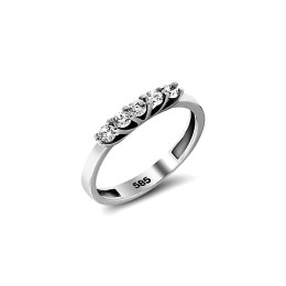 μισόβερο λευκόχρυσο δαχτυλίδι ζιργκόν D11200065