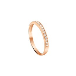 μισόβερο ροζ χρυσό δαχτυλίδι ζιργκόν D11300813