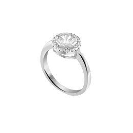 μονόπετρο ασημένιο δαχτυλίδι λευκά ζιργκόν D21200146