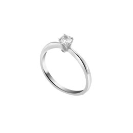 μονόπετρο ασημένιο δαχτυλίδι λευκά ζιργκόν D21200159