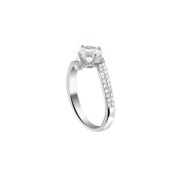 μονόπετρο ασημένιο δαχτυλίδι λευκά ζιργκόν D21200221