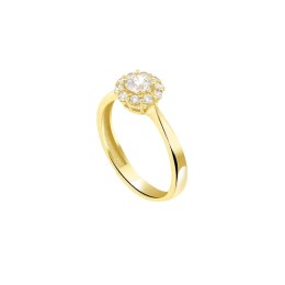 μονόπετρο κίτρινο χρυσό δαχτυλίδι ζιργκόν D11100940