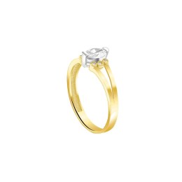 μονόπετρο κίτρινο χρυσό δαχτυλίδι ζιργκόν D11100980