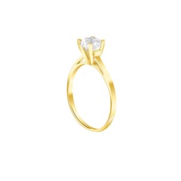 μονόπετρο κίτρινο χρυσό δαχτυλίδι ζιργκόν D11100992