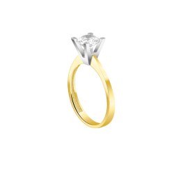 μονόπετρο κίτρινο χρυσό δαχτυλίδι ζιργκόν D11400878