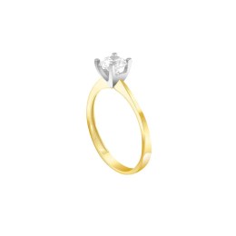 μονόπετρο κίτρινο χρυσό δαχτυλίδι ζιργκόν D11400884