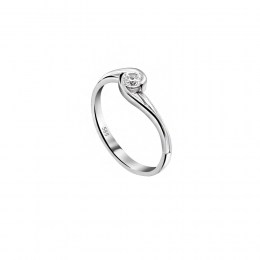μονόπετρο λευκόχρυσο δαχτυλίδι ζιργκόν D11200854