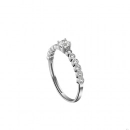 μονόπετρο λευκόχρυσο δαχτυλίδι ζιργκόν D11200933