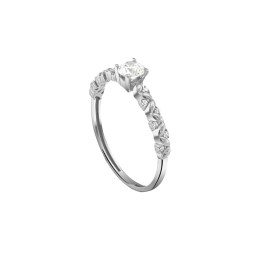 μονόπετρο λευκόχρυσο δαχτυλίδι ζιργκόν D11200993